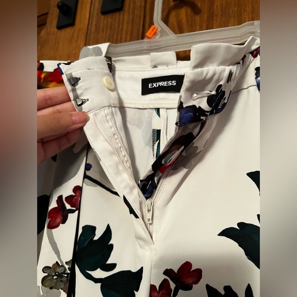 Express Women’s High Rise Floral Dress Pant Size 10 Regular - Picture 6 of 9